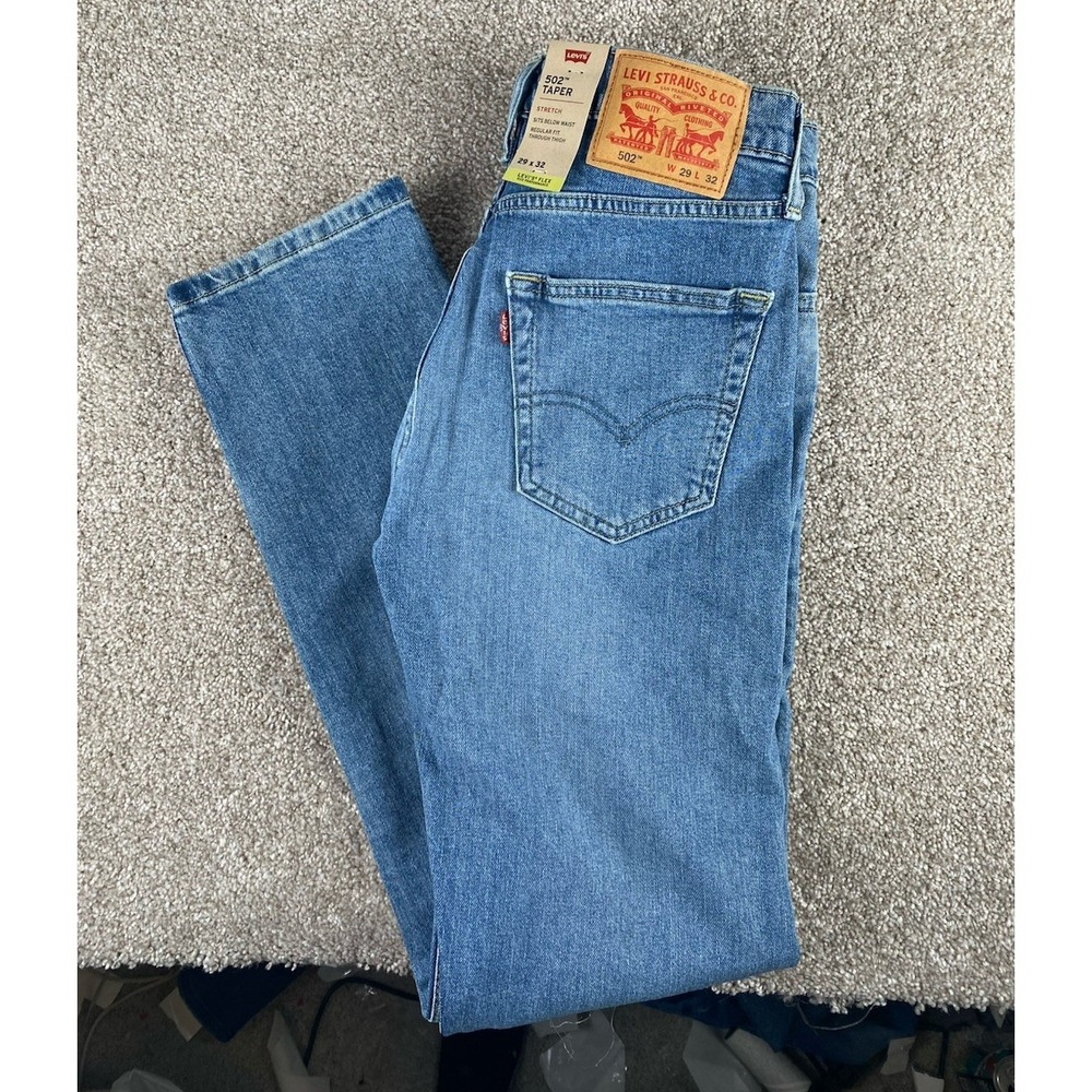 Levi's 502 Taper Stretch Flex Men's 29x32 Retro Street Preppy Eco Performance